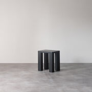 Corner Bar black satin ash stool